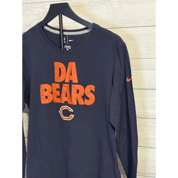 Nike NFL Chicago Bears Da Bears Long Sleeve Shirt Navy Mens 2XL - Picture 5 of 7